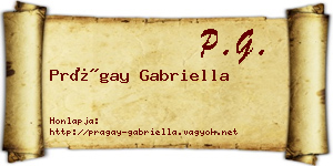 Prágay Gabriella névjegykártya