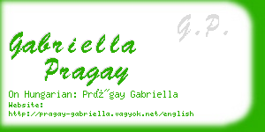 gabriella pragay business card